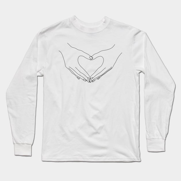 Romantic illustration Long Sleeve T-Shirt by OneLinePrint